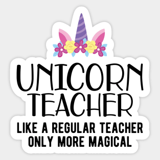 Unicorn Teacher Sticker